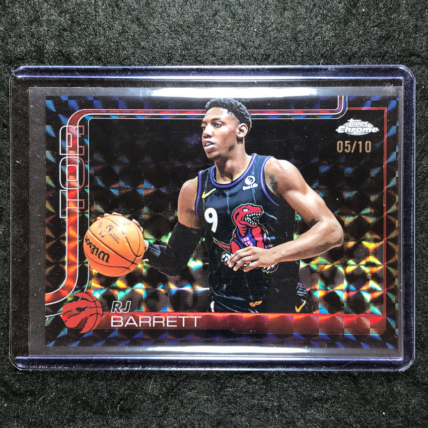 2025-26 Topps Chrome RJ BARRETT Base Black Geometric 5/10 #225