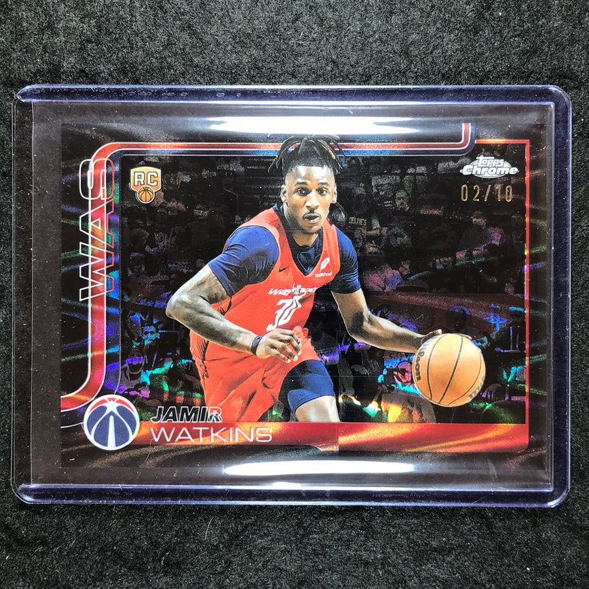 2025-26 Topps Chrome JAMIR WATKINS Rookie Base Black RayWave 2/10 #294