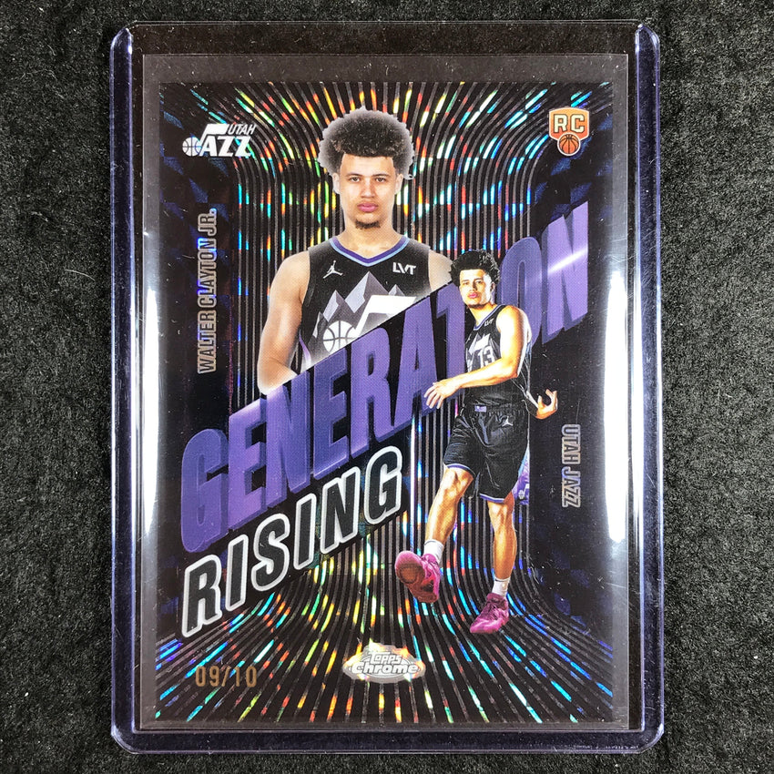 2025-26 Topps Chrome WALTER CLAYTON JR. Generation Rising Rookie Black Geo 9/10