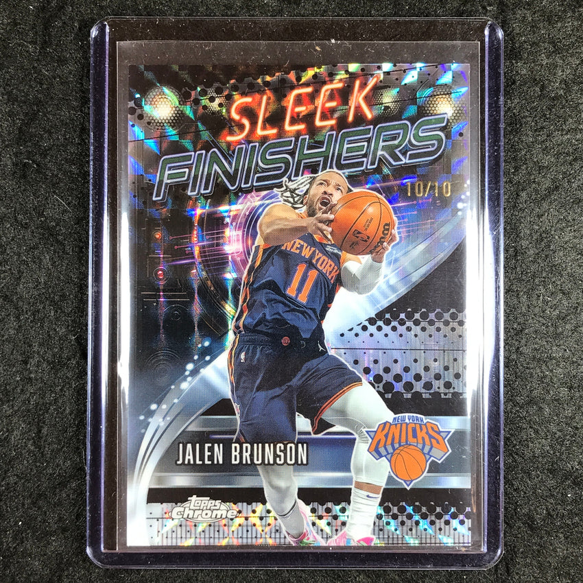 2025-26 Topps Chrome JALEN BRUNSON Sleek Finishers Black Geometric 10/10 #11