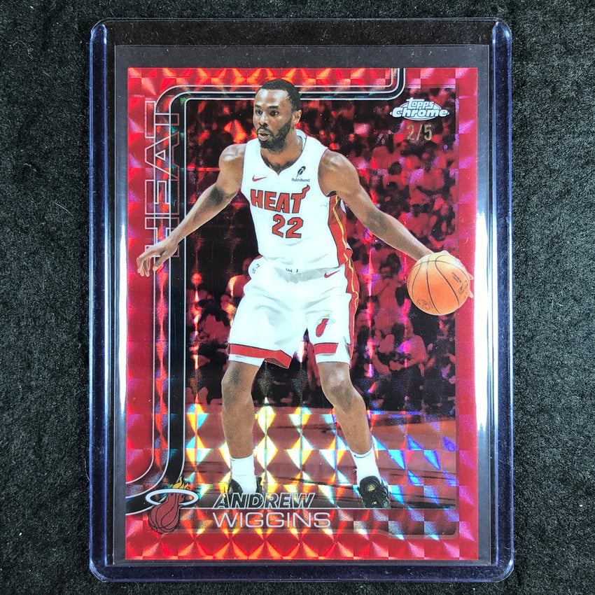 2025-26 Topps Chrome ANDREW WIGGINS Base Red Geometric 2/5 #180
