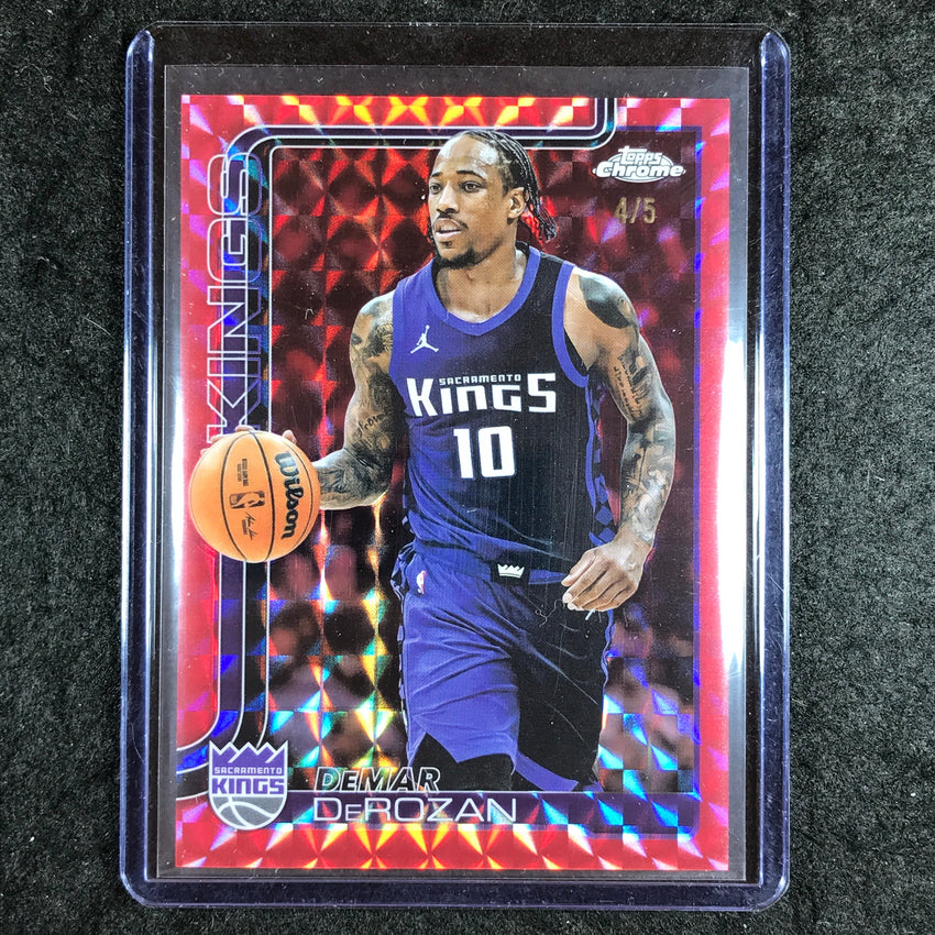 2025-26 Topps Chrome DEMAR DEROZAN Base Red Geometric 4/5 #240