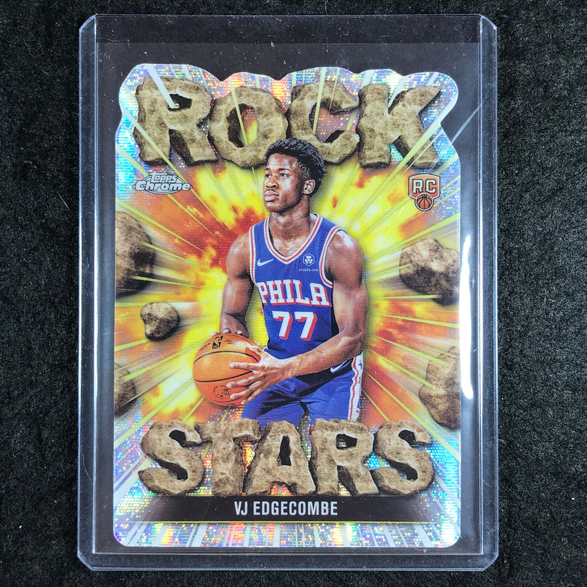 2025-26 Topps Chrome VJ EDGECOMBE Rock Stars Die-Cut Rookie SSP #18