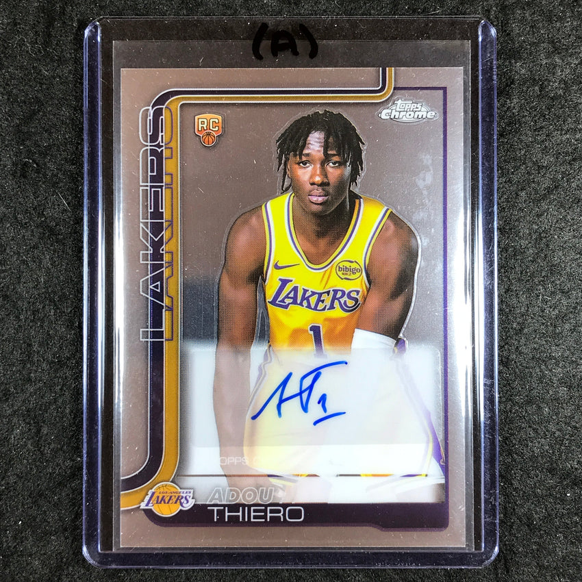 2025-26 Topps Chrome ADOU THIERO Chrome Rookie Auto Base #AT (A)