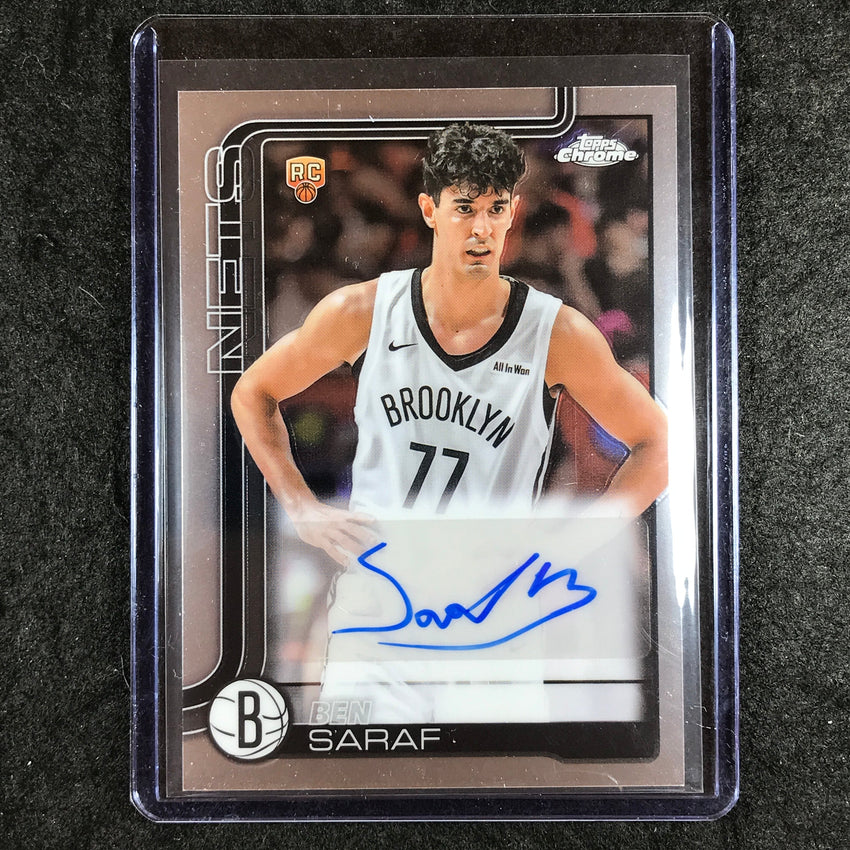 2025-26 Topps Chrome BEN SARAF Chrome Rookie Auto Base #BS
