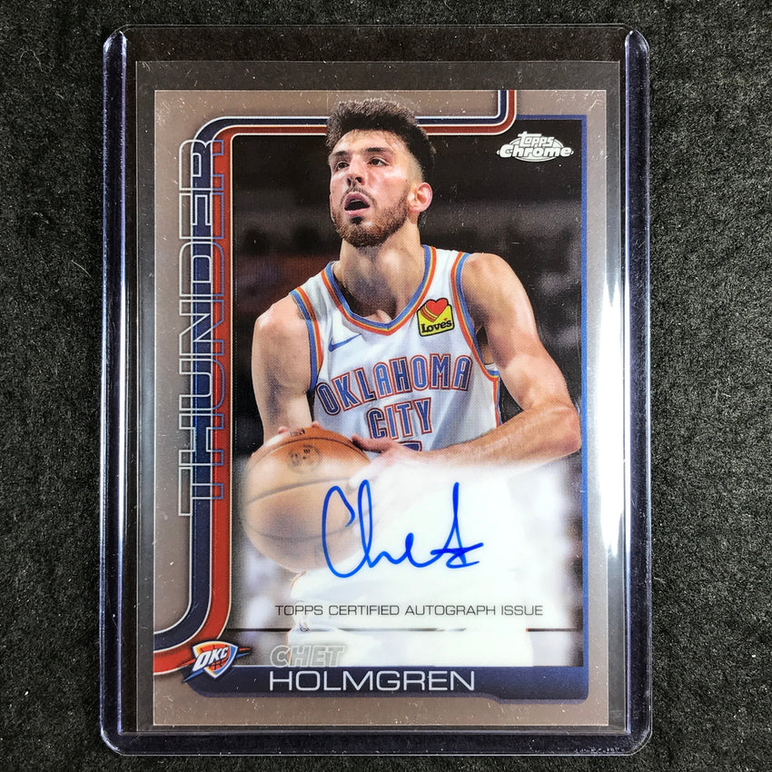 2025-26 Topps Chrome CHET HOLMGREN Chrome Auto Base #CH