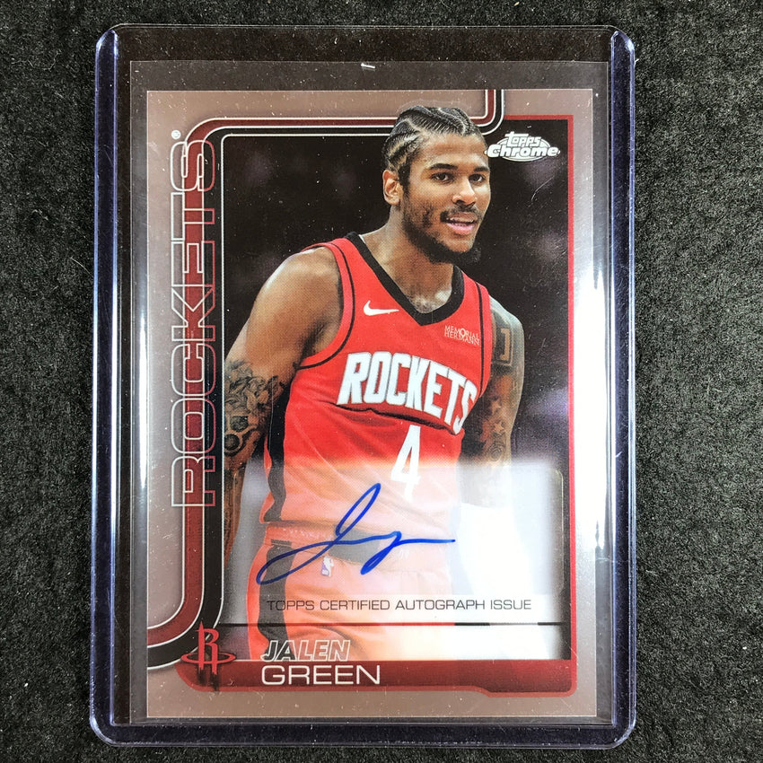 2025-26 Topps Chrome JALEN GREEN Chrome Auto Base #JG