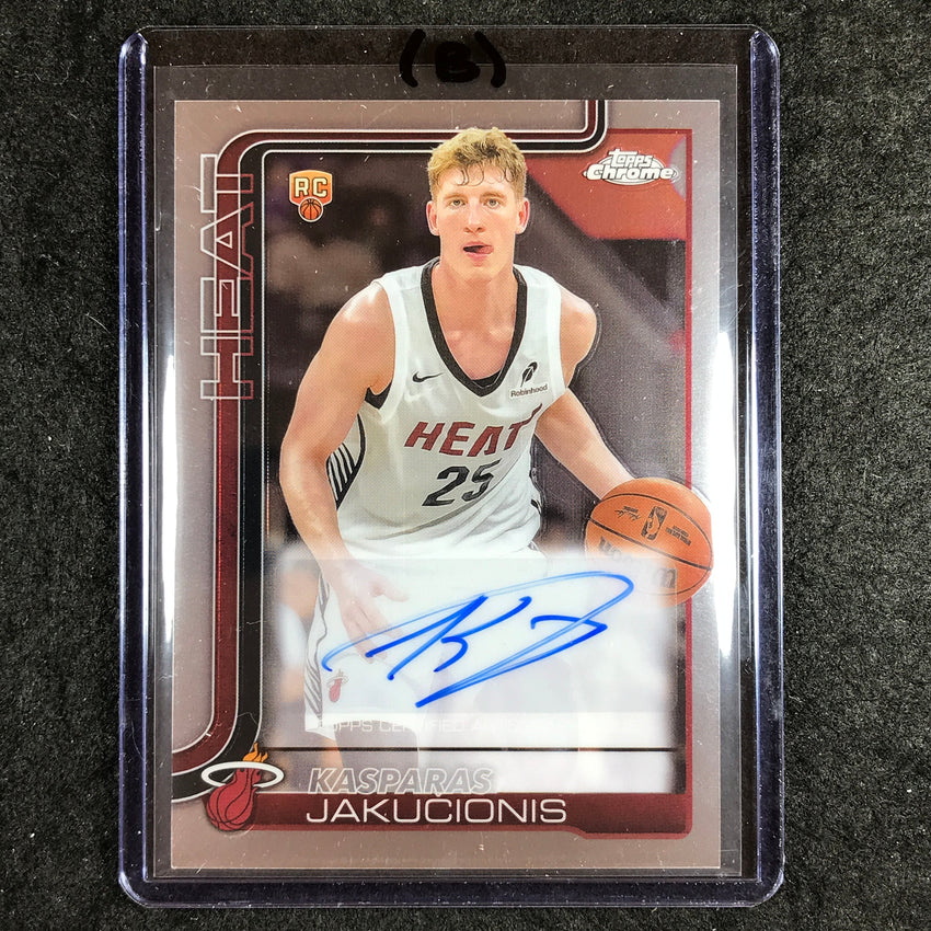 2025-26 Topps Chrome KASPARAS JACKUCIONIS Chrome Rookie Auto Base #KAJ (B)