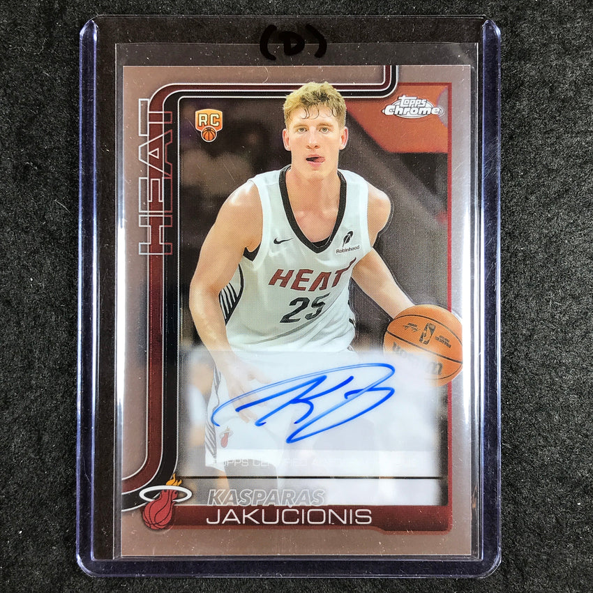 2025-26 Topps Chrome KASPARAS JACKUCIONIS Chrome Rookie Auto Base #KAJ (D)