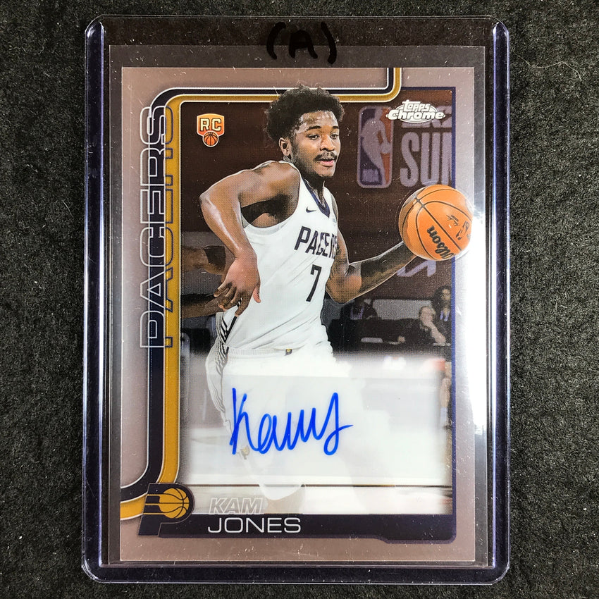 2025-26 Topps Chrome KAM JONES Chrome Rookie Auto Base #KJ (A)