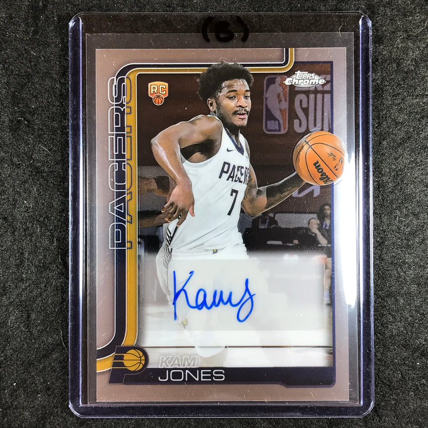 2025-26 Topps Chrome KAM JONES Chrome Rookie Auto Base #KJ (B)
