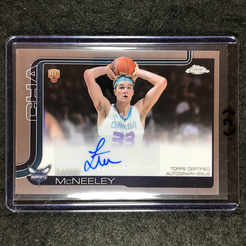 2025-26 Topps Chrome LIAM MCNEELEY Chrome Rookie Auto Base #LM (C)