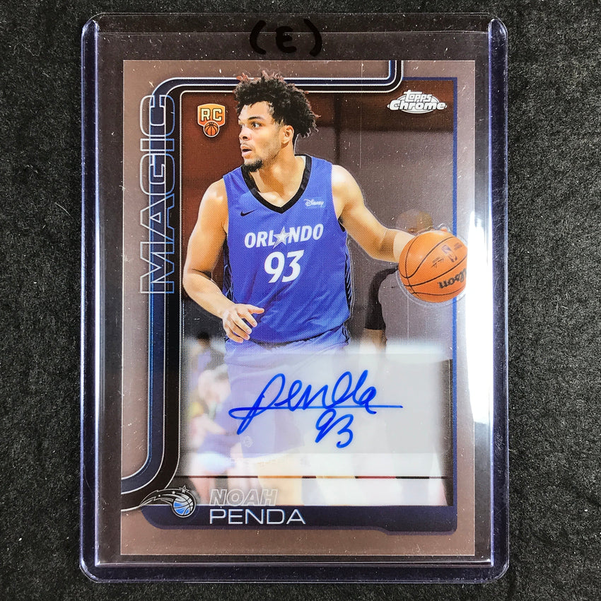 2025-26 Topps Chrome NOAH PENDA Chrome Rookie Auto Base #NP (E)