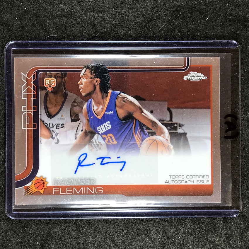2025-26 Topps Chrome RASHEER FLEMING Chrome Rookie Auto Base #RF (A)