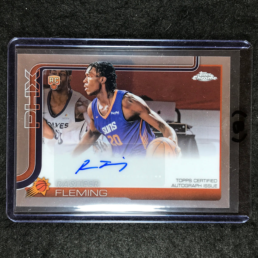 2025-26 Topps Chrome RASHEER FLEMING Chrome Rookie Auto Base #RF (B)
