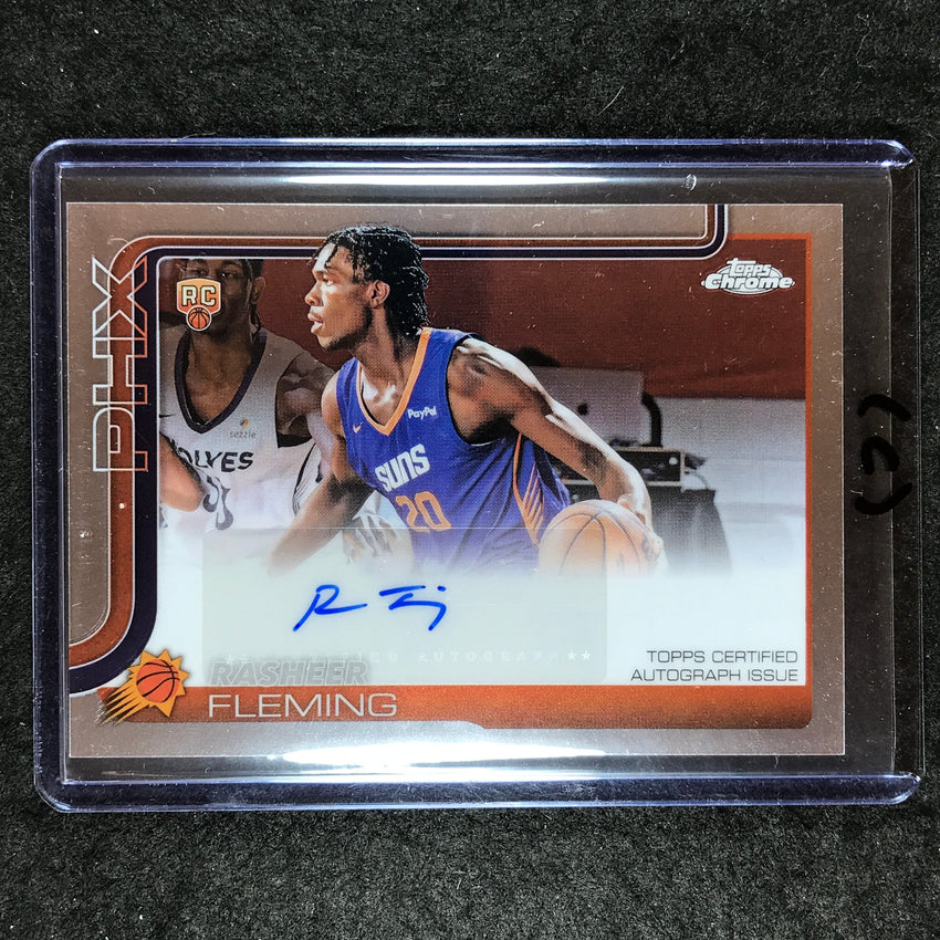 2025-26 Topps Chrome RASHEER FLEMING Chrome Rookie Auto Base #RF (C)