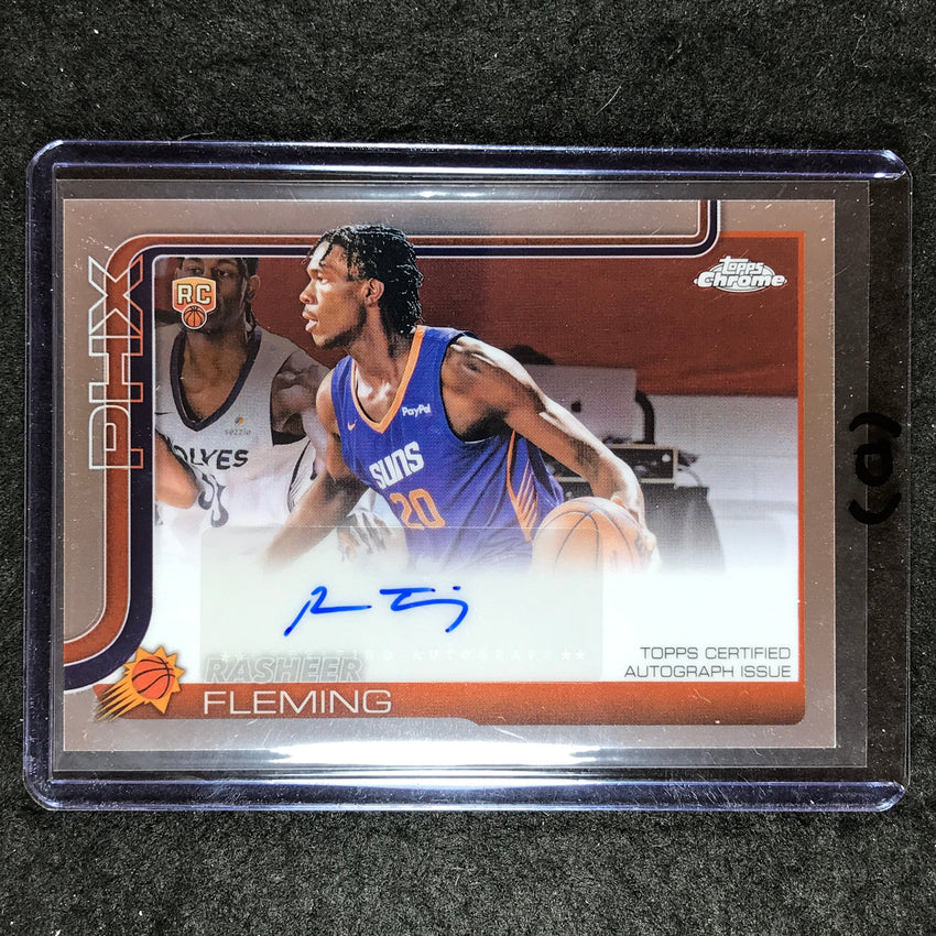 2025-26 Topps Chrome RASHEER FLEMING Chrome Rookie Auto Base #RF (D)