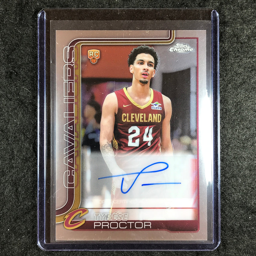 2025-26 Topps Chrome TYRESE PROCTOR Chrome Rookie Auto Base #TP