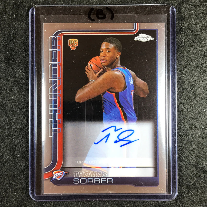 2025-26 Topps Chrome THOMAS SORBER Chrome Rookie Auto Base #TS (B)