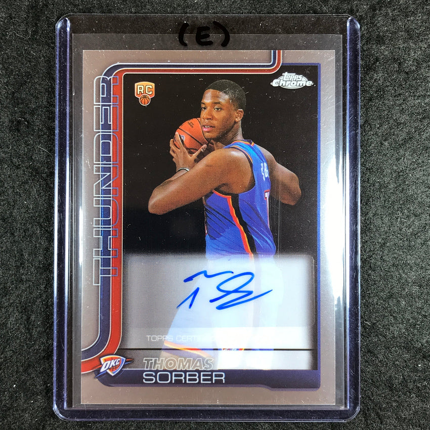 2025-26 Topps Chrome THOMAS SORBER Chrome Rookie Auto Base #TS (E)