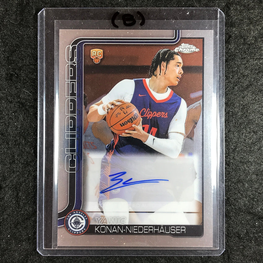 2025-26 Topps Chrome YANIC KONAN-NIEDERHAUSER Chrome Rookie Auto Base #YKN (B)