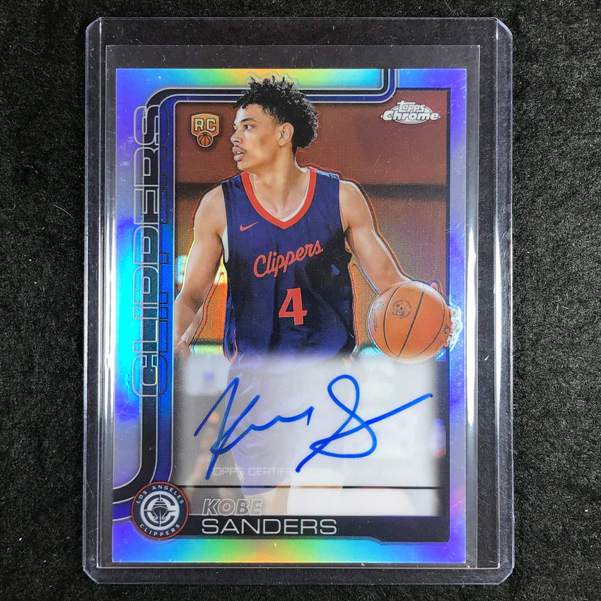 2025-26 Topps Chrome KOBE SANDERS Chrome Rookie Auto Refractor #KS