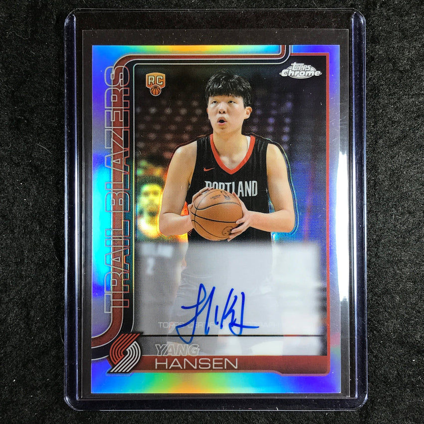 2025-26 Topps Chrome YANG HANSEN Chrome Rookie Auto Refractor #YH