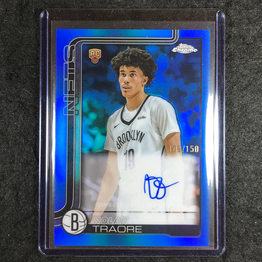 2025-26 Topps Chrome NOLAN TRAORE Chrome Rookie Auto Blue 109/150