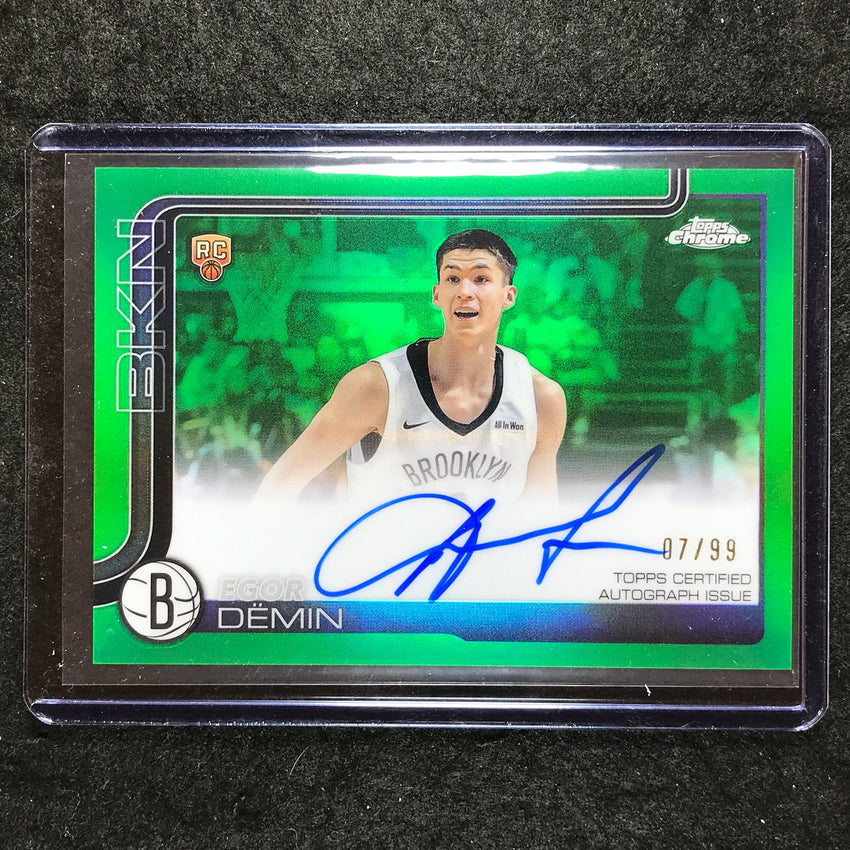 2025-26 Topps Chrome EGOR DEMIN Chrome Rookie Auto Green 7/99