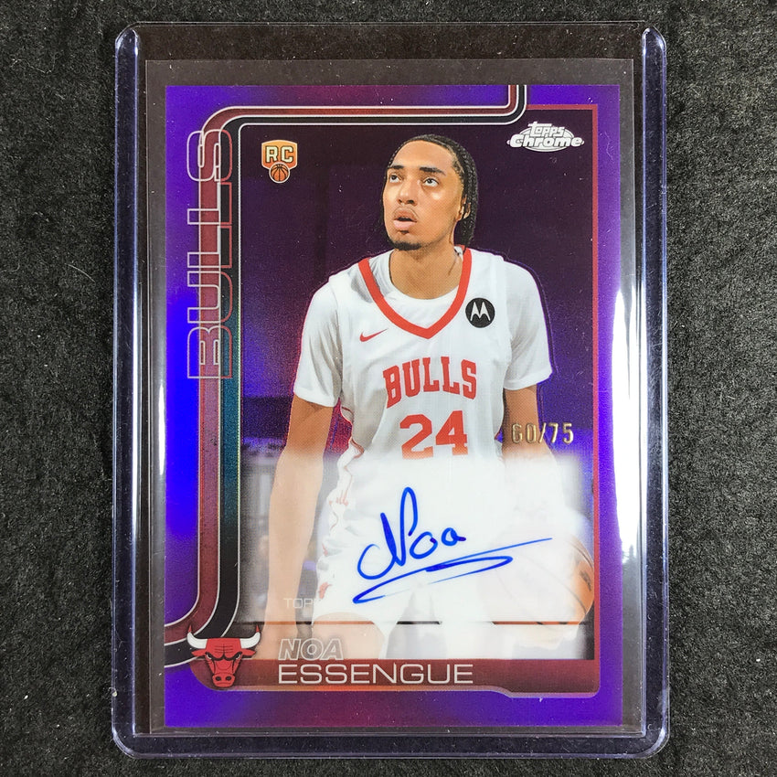 2025-26 Topps Chrome NOA ESSENGUE Chrome Rookie Auto Purple 60/75