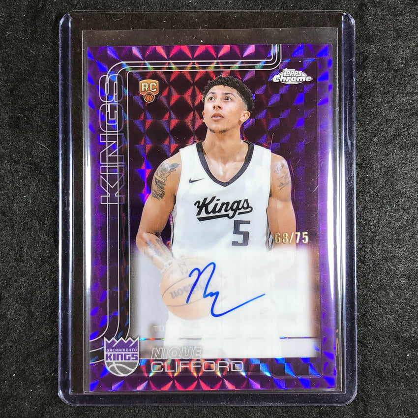 2025-26 Topps Chrome NIQUE CLIFFORD Chrome Rookie Auto Purple Geometric 68/75