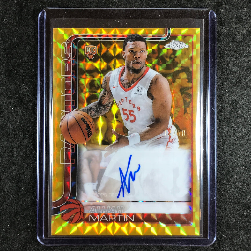 2025-26 Topps Chrome ALIJAH MARTIN Chrome Rookie Auto Gold Geometric 12/50