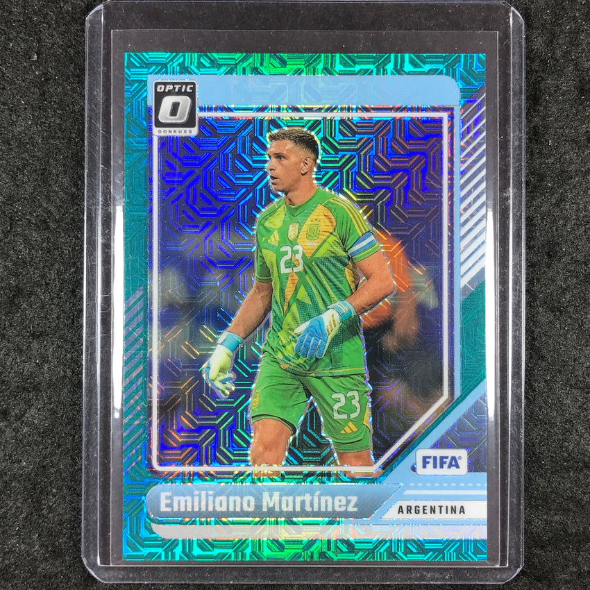 2024-25 Donruss Soccer EMILIANO MARTINEZ Optic Teal Mojo 37/49 #76