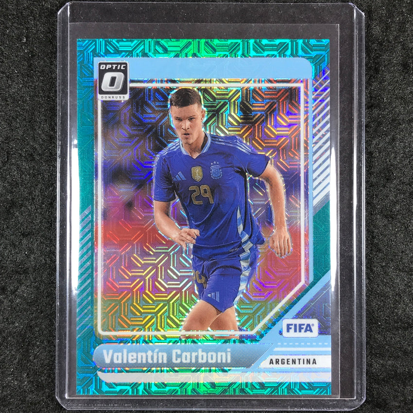 2024-25 Donruss Soccer VALENTIN CARBONI Optic Teal Mojo 32/49 #81