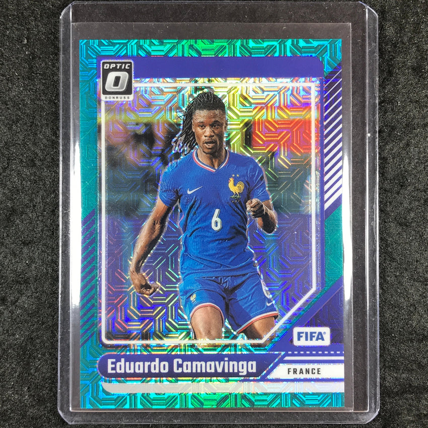 2024-25 Donruss Soccer EDUARDO CAMAVINGA Optic Teal Mojo 9/49 #102