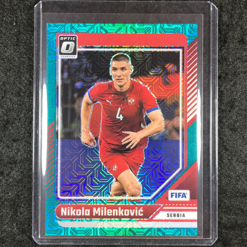 2024-25 Donruss Soccer NIKOLA MILENKOVIC Optic Teal Mojo 8/49 #150