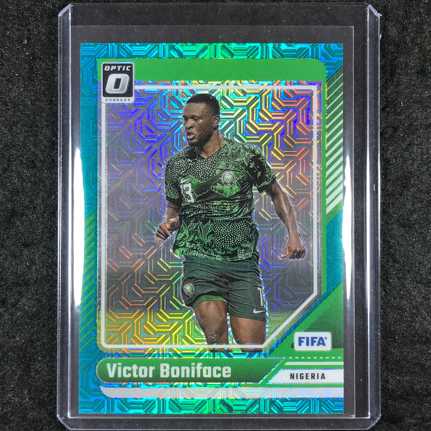 2024-25 Donruss Soccer VICTOR BONIFACE Optic Teal Mojo 30/49 #164