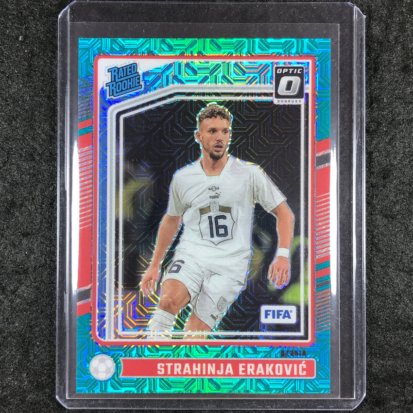 2024-25 Donruss Soccer STRAHINJA ERAKOVIC Rated Rookie Optic Teal Mojo 48/49