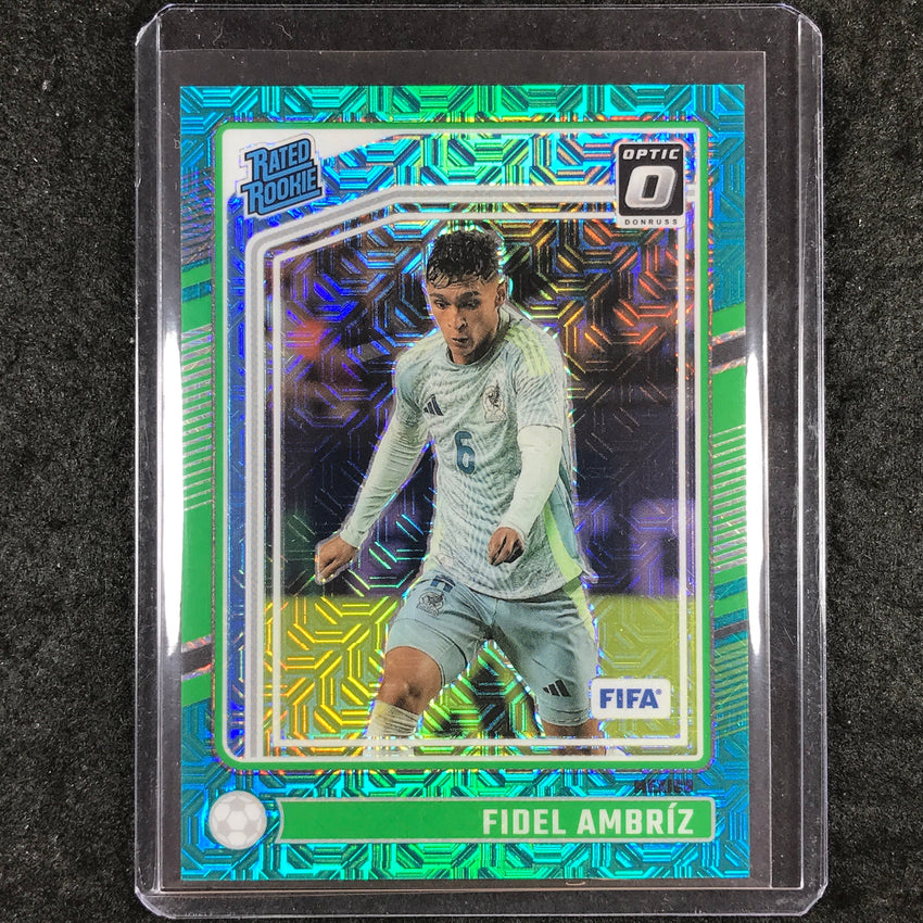 2024-25 Donruss Soccer FIDEL AMBRIZ Rated Rookie Optic Teal Mojo 15/49 #199