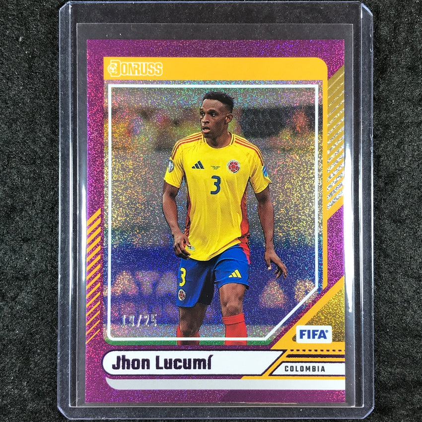 2024-25 Donruss Soccer JHON LUCUMI Base Purple 19/25 #90