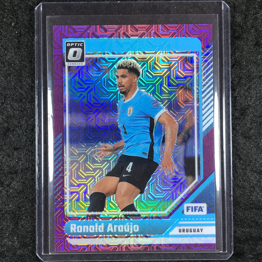 2024-25 Donruss Soccer RONALD ARAUJO Optic Purple Mojo 14/25 #33