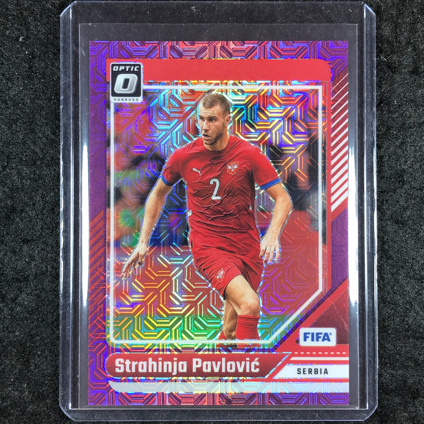 2024-25 Donruss Soccer STRAHINJA PAVLOVIC Optic Purple Mojo 1/25 #149
