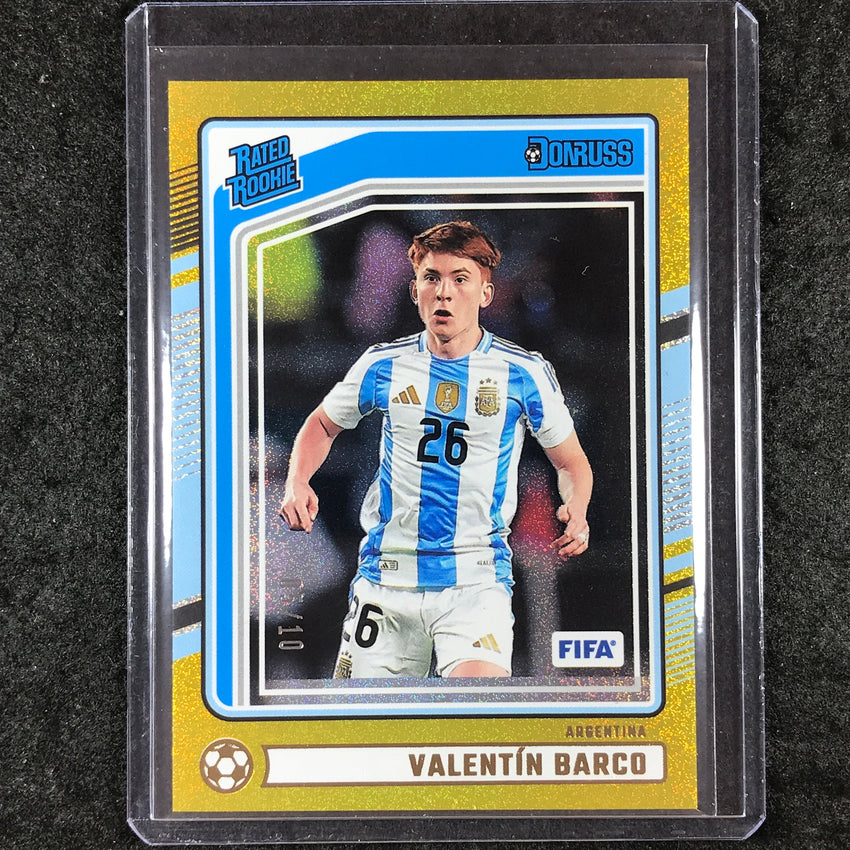 2024-25 Donruss Soccer VALENTIN BARCO Rated Rookie Gold 5/10 #185