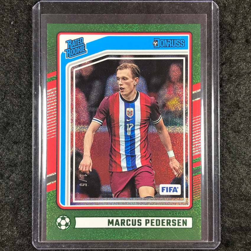 2024-25 Donruss Soccer MARCUS PEDERSEN Rated Rookie Green 1/5 #182