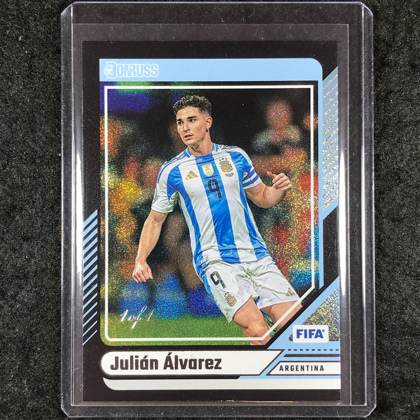 2024-25 Donruss Soccer JULIAN ALVAREZ Base Black 1/1 #69