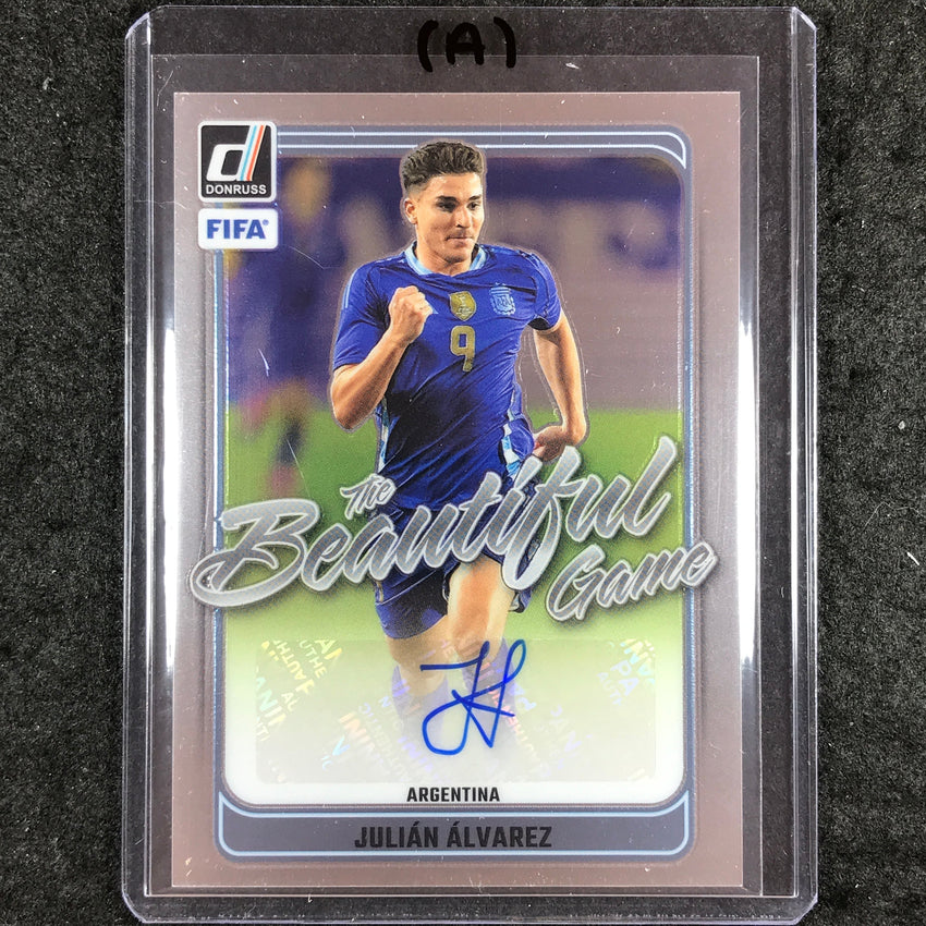 2024-25 Donruss Soccer JULIAN ALVAREZ The Beautiful Game Auto Base #JA (A)