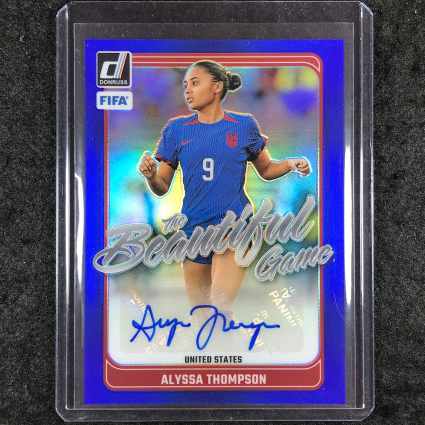 2024-25 Donruss Soccer ALYSSA THOMPSON The Beautiful Game Auto Blue 10/99