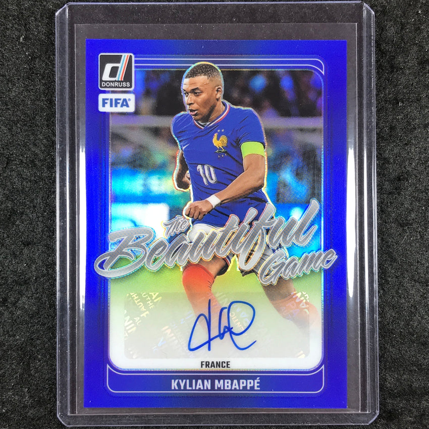 2024-25 Donruss Soccer KYLIAN MBAPPE The Beautiful Game Auto Blue 32/99