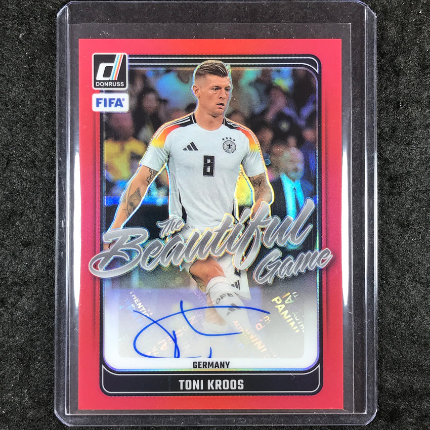 2024-25 Donruss Soccer TONI KROOS The Beautiful Game Auto Red 12/49