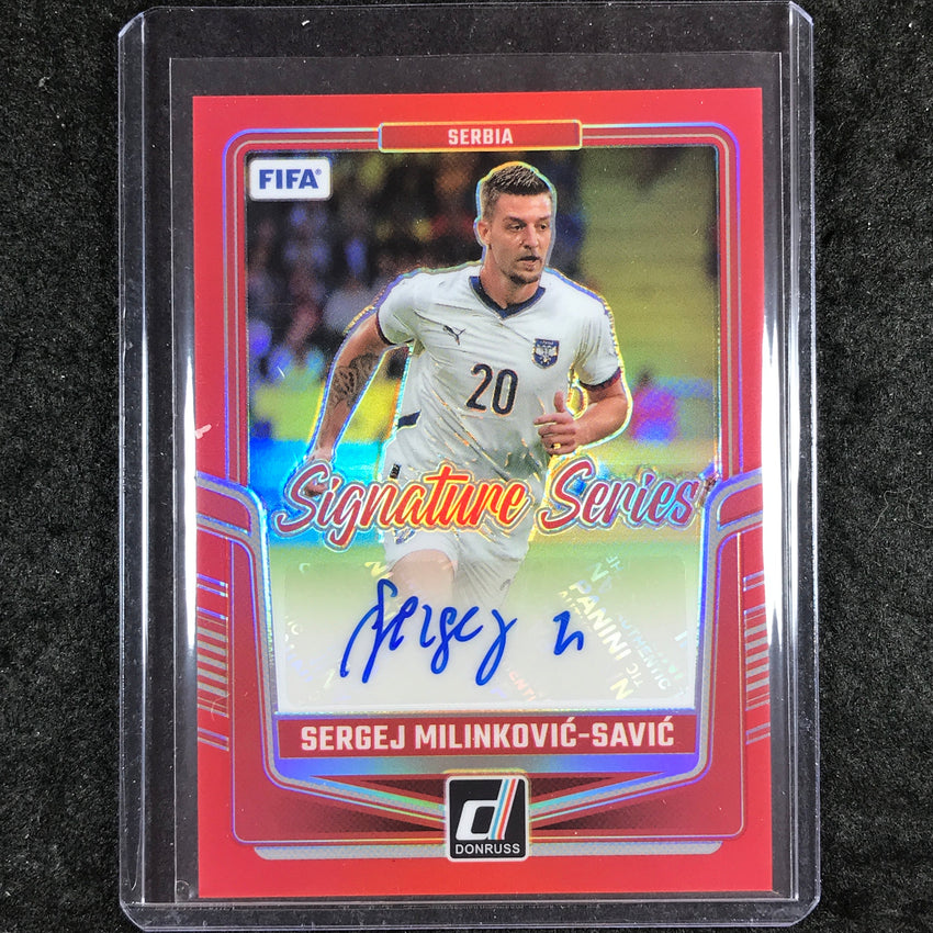 2024-25 Donruss Soccer SERGEJ MILINKOVIC-SAVIC Signature Series Auto Red 15/49